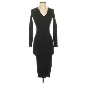 The Work Shop Black Ribbed Knit Dress
